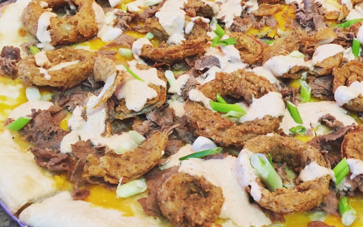 Fried Calamari Pizza
